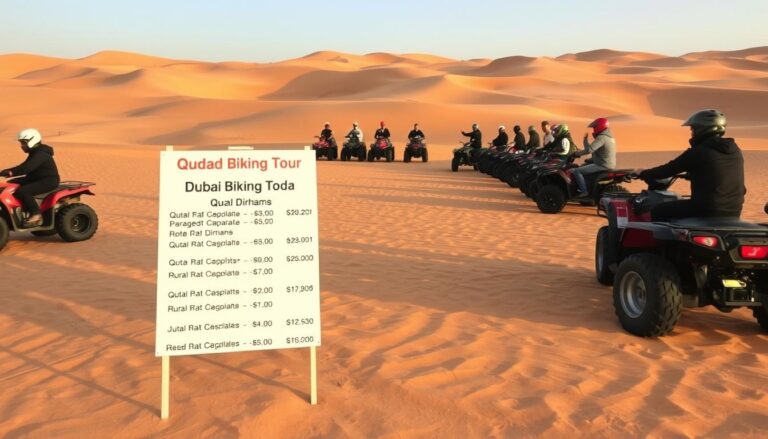 How much does quad biking in Dubai cost?